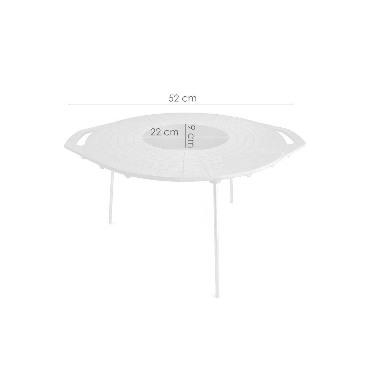 Disc Pentru Gratar, Fonta, Tip Grill, Cu Picioare, 52 Cm, Mixt Barbeque 