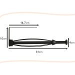 Suport rola prosop de bucatarie, culoare neagra - imagine 7