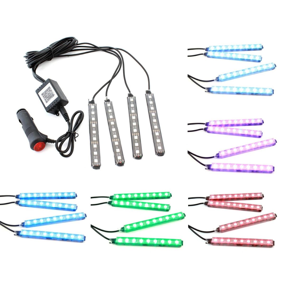 Lumini Undercar Led - Rgb Pentru Interior Sau Exterior Cu Bluetooth - 12Cm Zd65B