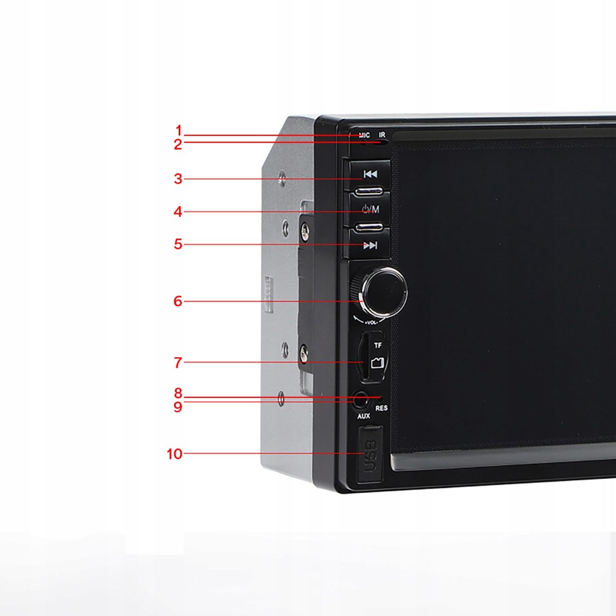 Player Video Auto, Dimensiune 2Din, Touchscreen De 7 Inch, 4 X 50W, Model Wds-30 Cu Bluetooth, Handsfree, Radio, Mp3, Wma, Mp4, Aux, Card, Telecomanda, Functie Camera Marsarier