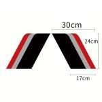 Sticker autoadeziv Tuning, model "Racing Flag", dimensiune 30 x 24 x 17 cm, culoare Negru/Argintiu/Rosu - imagine 3