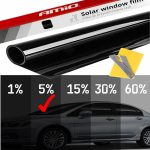Folie fumurie pentru geamuri Super Dark Black 0.75 x 3m