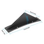 Set 4 aripioare TUNING curbate pentru bara - deflector spate, culoare negru lucios, montaj cu surub sau banda dublu adeziva - imagine 3