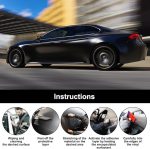 Folie auto pentru colantare integrala, Termoplastica, cu tehnologie "BUBBLE FREE", culoare Negru, finisaj Mat, dimensiune 3,0m x 1,52m - imagine 7