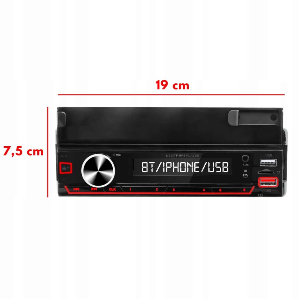 f7dc65d02cbdf7f2890a98fd59b9c2bb-1000x1000-4.jpg Player Auto RGB, 4 x 50W, model XBASS 7011X, cu Suport Telefon, Telecomanda pe volan, Bluetooth, Radio, MP3, AUX, Card - imagine 9