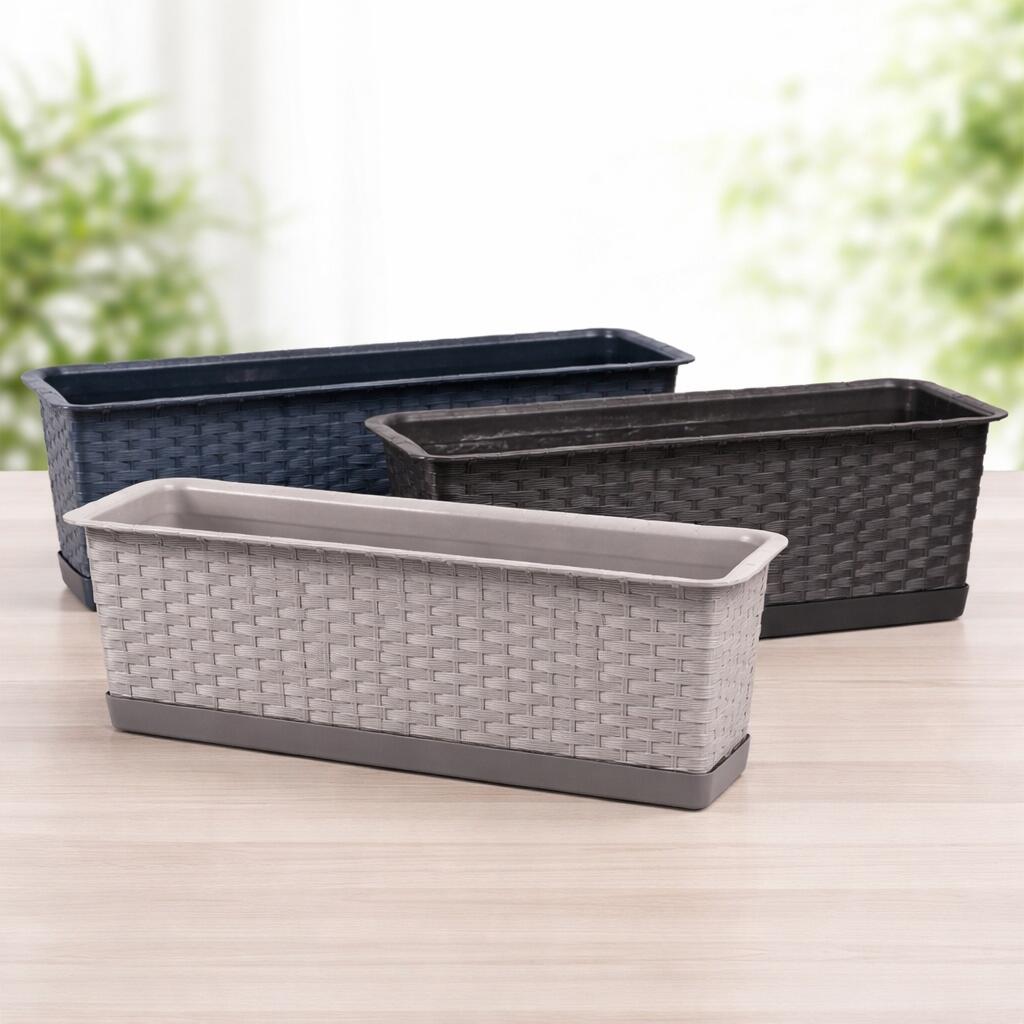 familie_square_v119 Set 4 jardiniere decorative, maro, 68.5×17.3×15 cm, Ratolla Case P