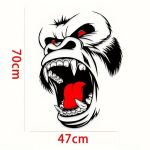 Set 2 stickere autoadezive Tuning in doua culori, model "Gorilla", dimensiune 70 x 47 cm, culoare Negru + Rosu - imagine 4