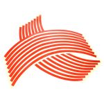 Set 16 inele autocolant jante Rosu Lucios - imagine 2