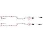 Set 2 benzi LED pentru iluminare casca moto, culoare alba, telecomanda cu fir, alimentare baterii - imagine 3