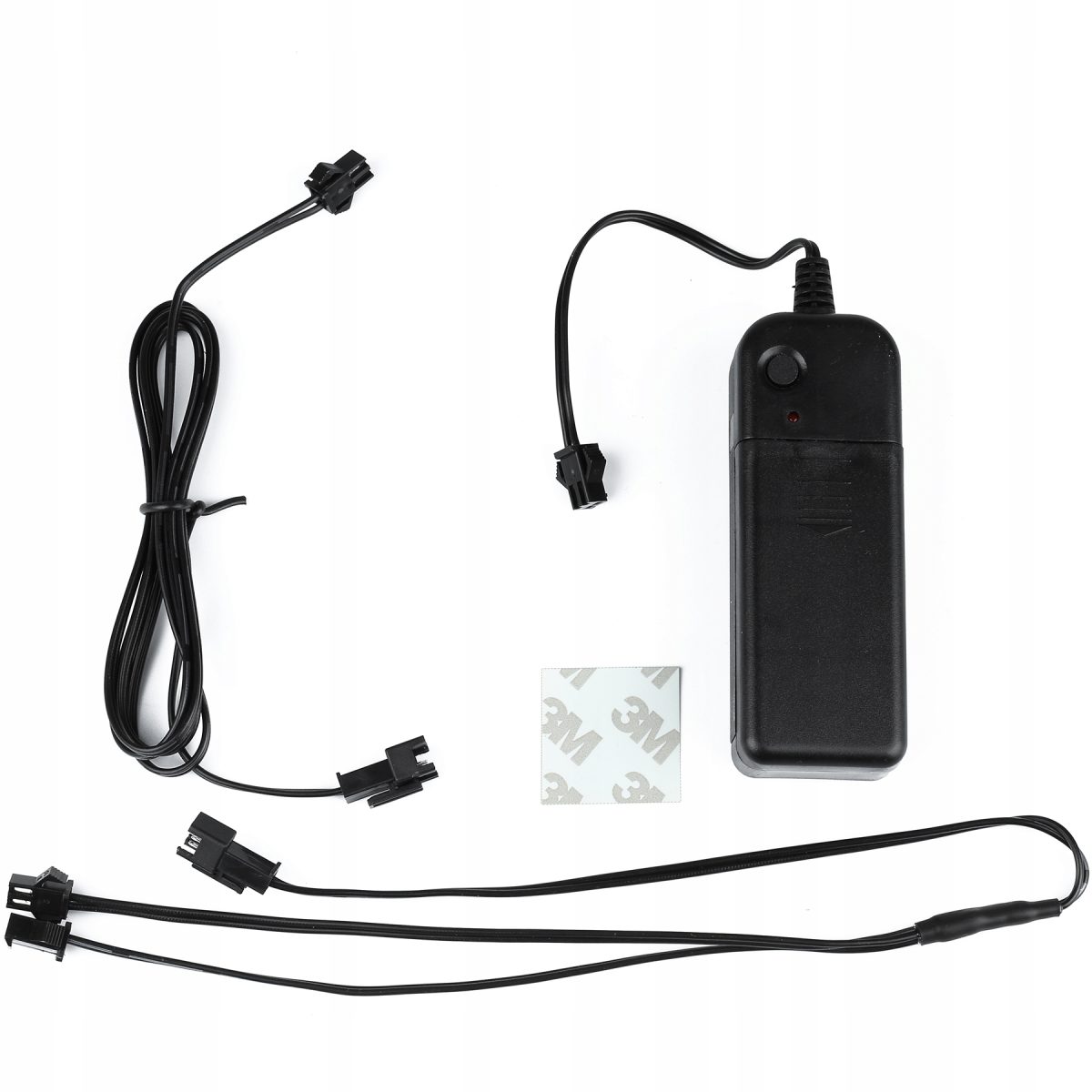Set 2 Benzi Led Pentru Iluminare Casca Moto, Culoare Alba, Telecomanda Cu Fir, Alimentare Baterii