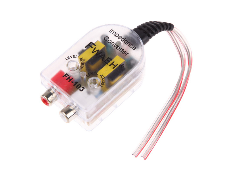 highlow-1.jpg Convertor nivel semnal Hi-Low STEREO cu intrare 2 x RCA - imagine 1