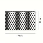 Set 2 folii autoadezive decupate pentru decorarea stopurilor auto, dimensiune 2 x 48 x 30cm, culoare Negru Mat, model HONEYCOMB - imagine 6