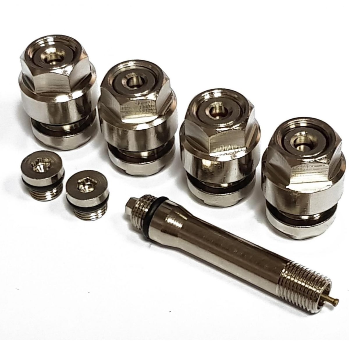 Set 4 Valve Ascunse Cromate, Cu Dispozitiv De Umflare