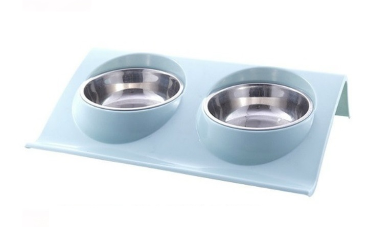 miska_dla_psa_na_stojaku-2.jpg Set 2 buc. castron metalic cu suport pentru hranire animale de companie - imagine 2