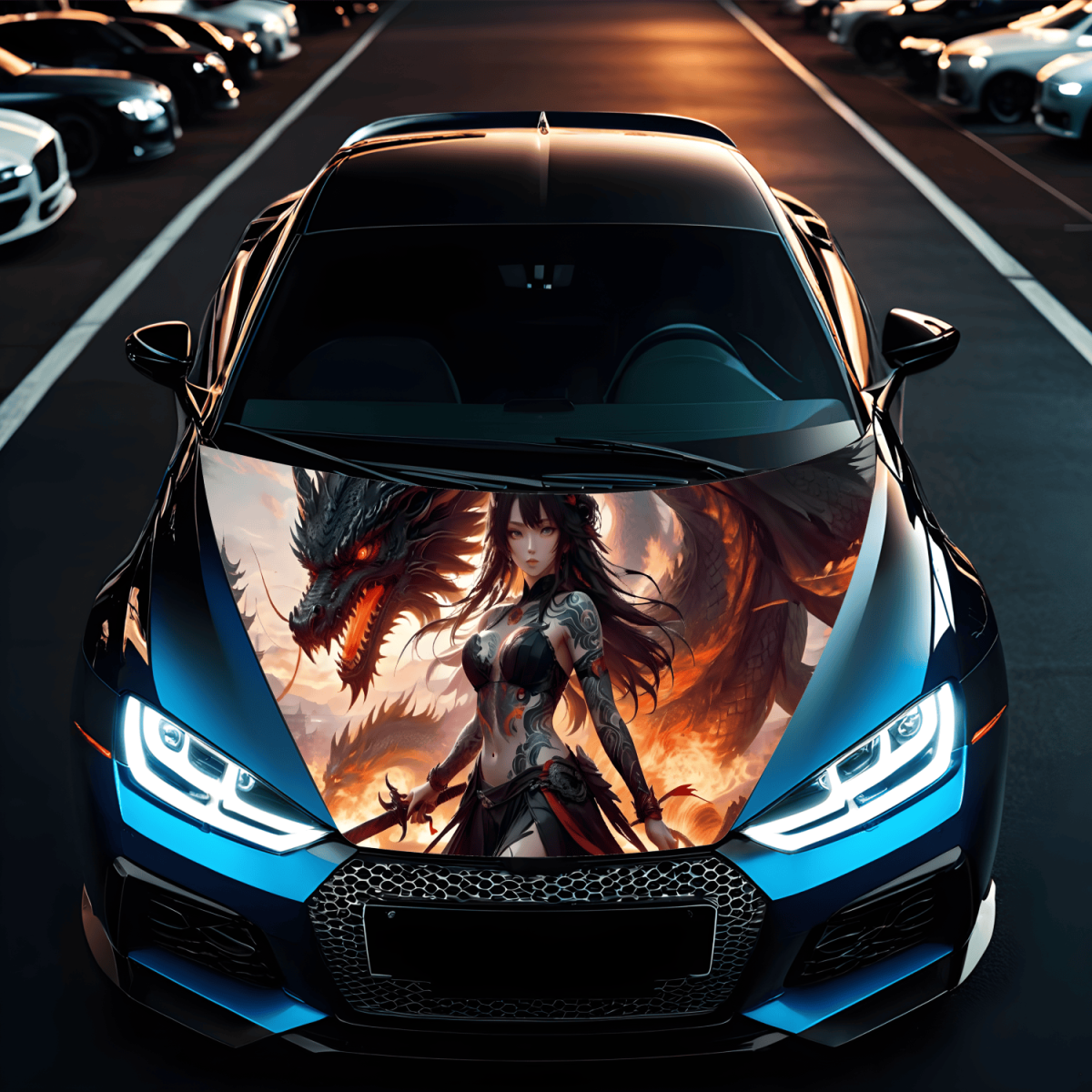 Folie Capota Auto &Amp;Quot;Hood Art&Amp;Quot; Rezistenta La Exterior, Marime S (150 X 110Cm) - Cod: Avx-Capota-011S