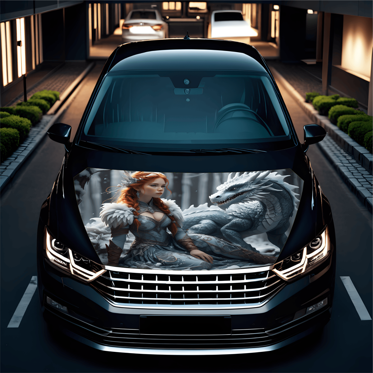 Folie Capota Auto &Quot;Hood Art&Quot; Rezistenta La Exterior, Marime L (180 X 130Cm) - Cod: Avx-Capota-014L