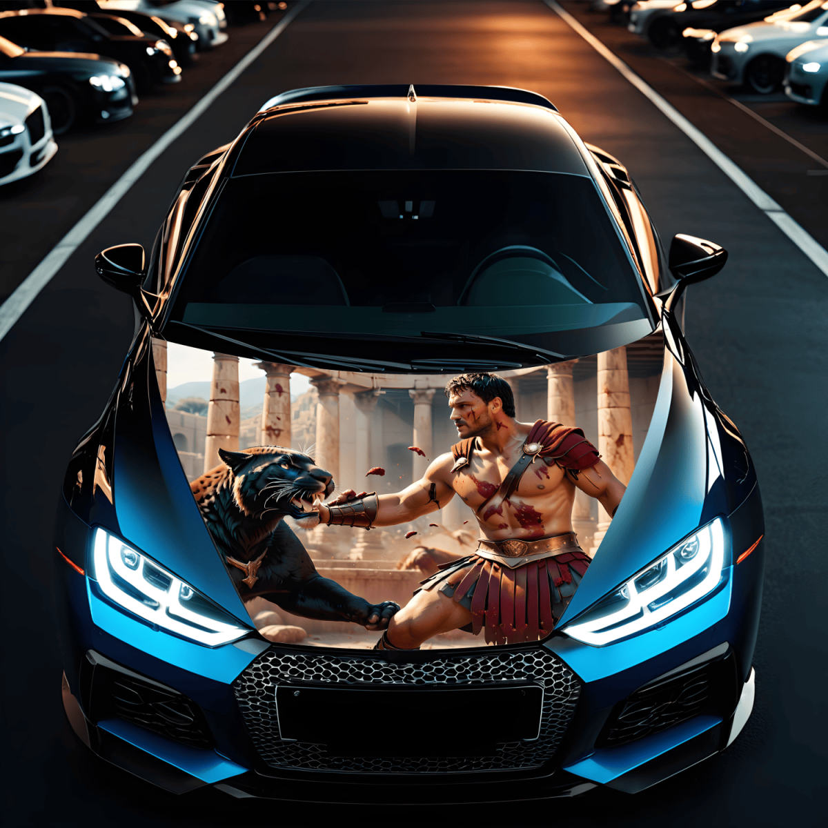 Folie Capota Auto &Amp;Quot;Hood Art&Amp;Quot; Rezistenta La Exterior, Marime L (180 X 130Cm) - Cod: Avx-Capota-015L