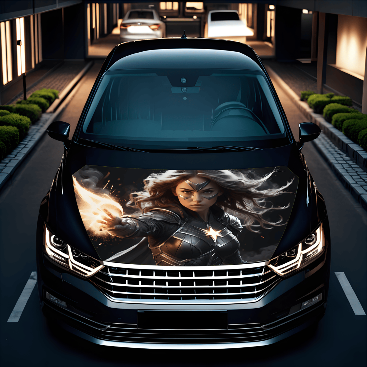 Folie Capota Auto &Quot;Hood Art&Quot; Rezistenta La Exterior, Marime L (180 X 130Cm) - Cod: Avx-Capota-016L