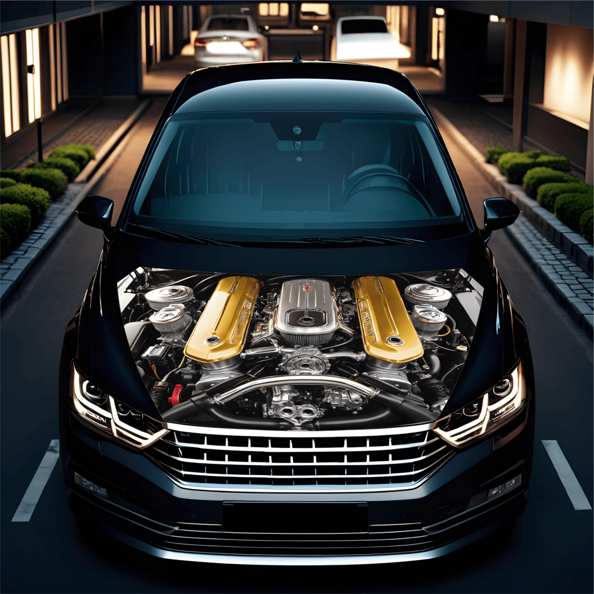 Folie Capota Auto &Quot;Hood Art&Quot; Rezistenta La Exterior, Marime L (180 X 130Cm) - Cod: Avx-Capota-018L