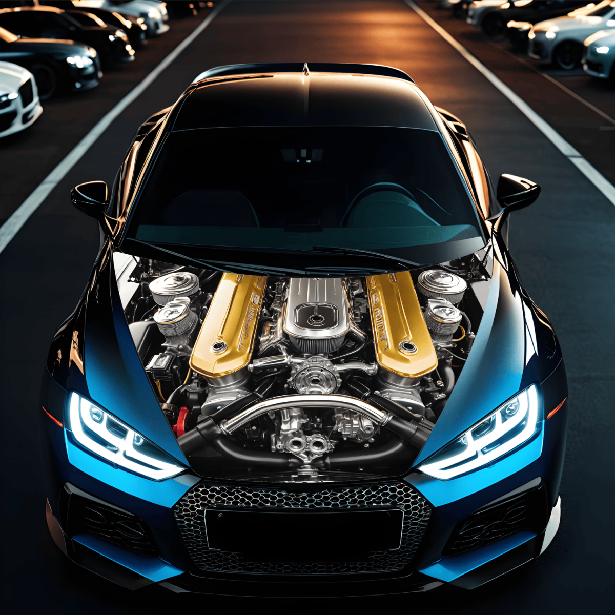 Folie Capota Auto &Amp;Quot;Hood Art&Amp;Quot; Rezistenta La Exterior, Marime L (180 X 130Cm) - Cod: Avx-Capota-018L