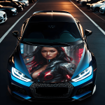 Folie Capota Auto "Hood Art" rezistenta la exterior, marime L (180 x 130cm) - Cod: AVX-CAPOTA-001L