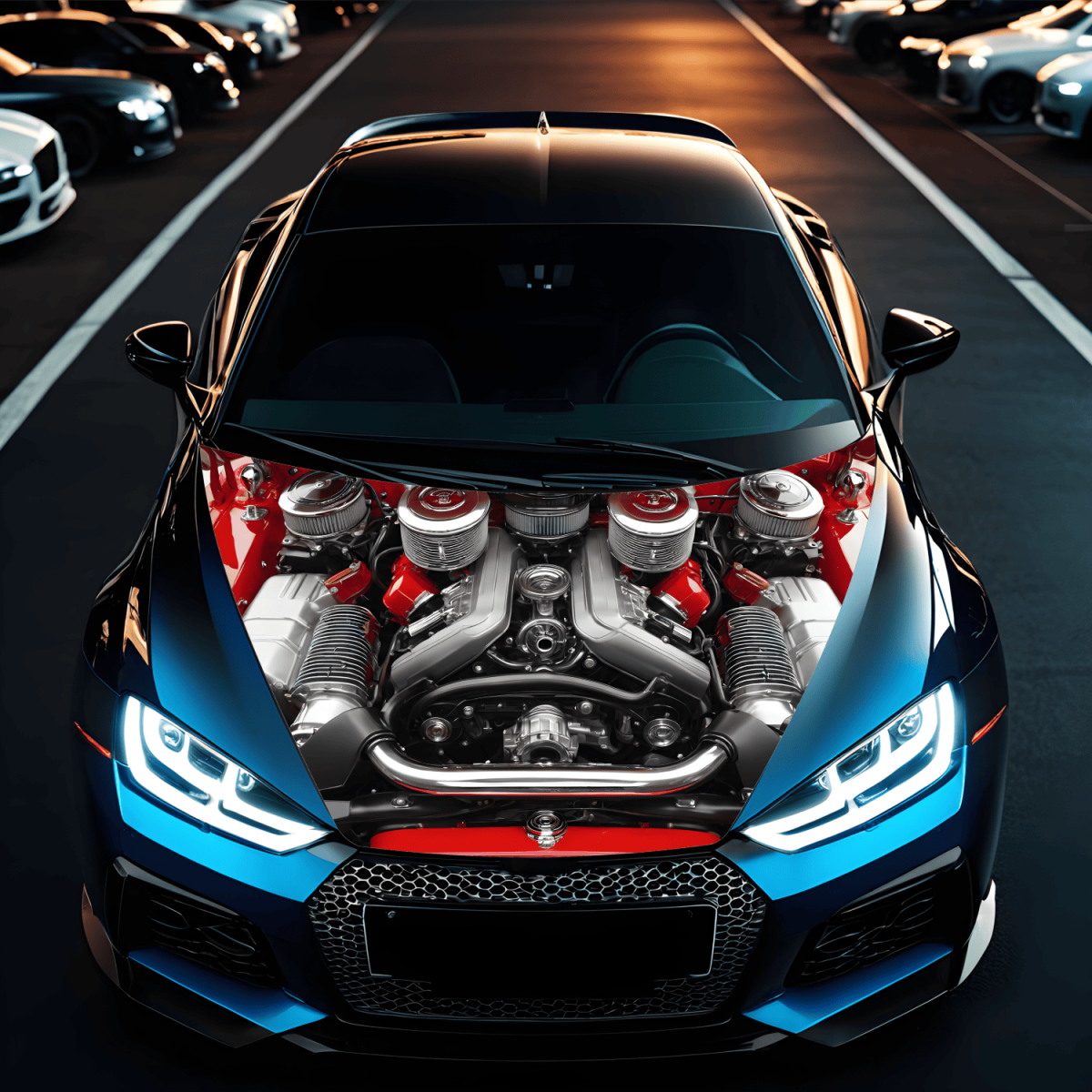 Folie Capota Auto &Amp;Quot;Hood Art&Amp;Quot; Rezistenta La Exterior, Marime L (180 X 130Cm) - Cod: Avx-Capota-020L