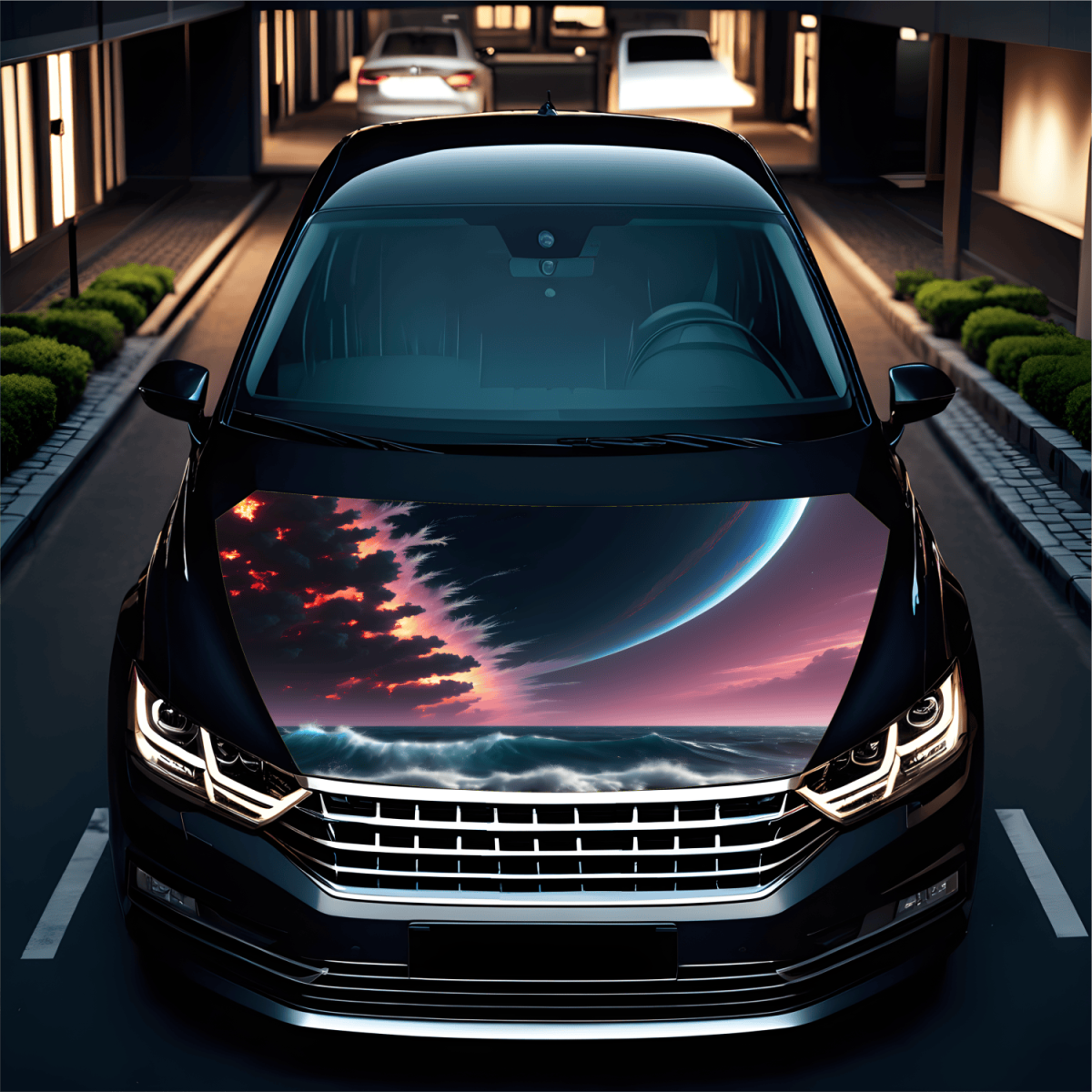 Folie Capota Auto &Quot;Hood Art&Quot; Rezistenta La Exterior, Marime L (180 X 130Cm) - Cod: Avx-Capota-023L