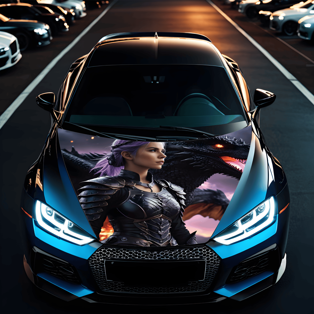 Folie Capota Auto &Amp;Quot;Hood Art&Amp;Quot; Rezistenta La Exterior, Marime S (150 X 110Cm) - Cod: Avx-Capota-002S
