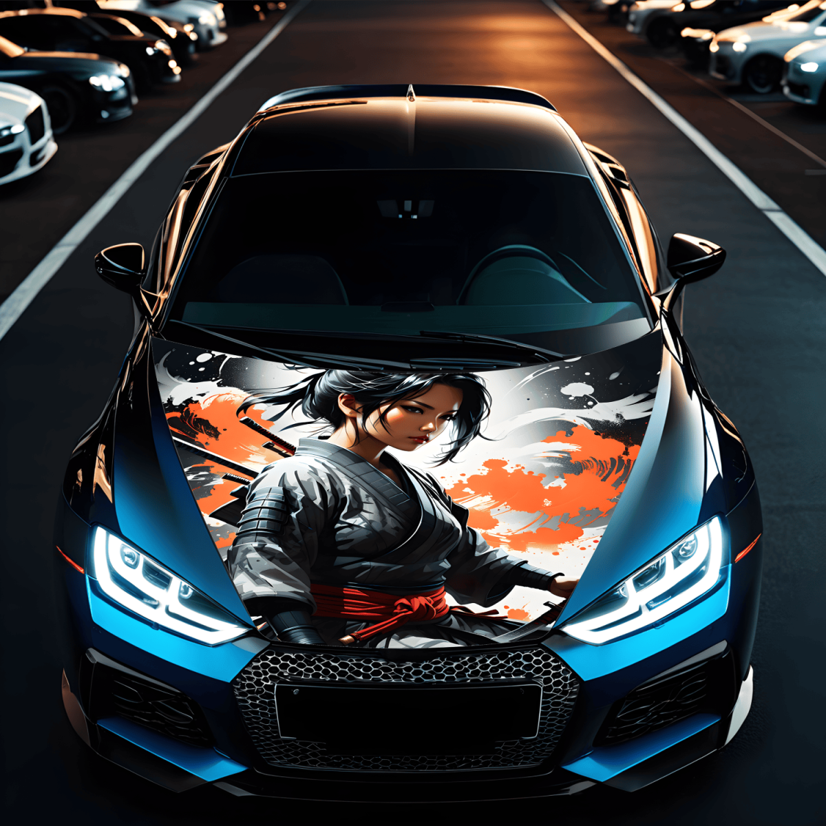 Folie Capota Auto &Amp;Quot;Hood Art&Amp;Quot; Rezistenta La Exterior, Marime L (180 X 130Cm) - Cod: Avx-Capota-005L