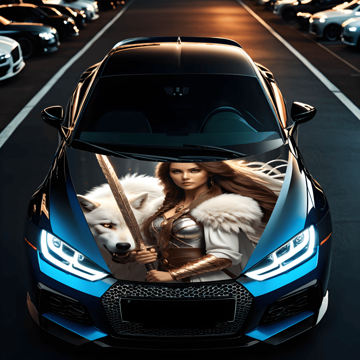 Folie Capota Auto &Amp;Quot;Hood Art&Amp;Quot; Rezistenta La Exterior, Marime L (180 X 130Cm) - Cod: Avx-Capota-006L