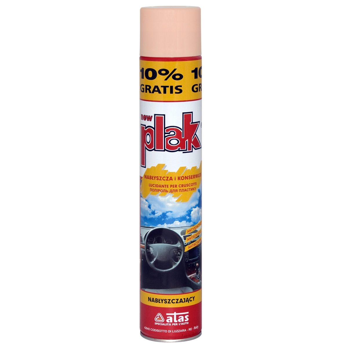Spray Siliconic Pentru Curatarea Bordului Atas Plak 750Ml Piersica