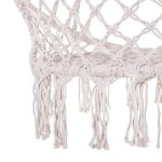 Hamac brazilian, tip scaun, Springos, cu perna, crem si gri, max 150 kg, 79x80x120 cm - imagine 7