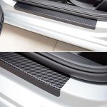 Set 4 bucati protectie praguri Carbon 3D Universal culoare neagra