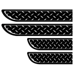 Set 4 protectii praguri universale negru si crom diamond - imagine 2