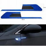 Set 2 stickere reflectorizante BUMERANG Carbon 5D, Albastra