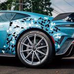 Set 2 stickere autoadezive Tuning in doua culori, model "Paint Stains", dimensiune 97 x 47 cm, culoare Negru + Alb - imagine 2