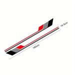 Set 2 stickere autoadezive Tuning, model "Racing Stripes V2", dimensiune 180 x 16,5 cm, culoare Alb + Gri + Rosu - imagine 3