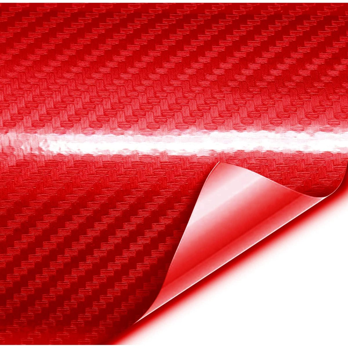 Folie Colantare Auto Carbon 5D Lacuit Rosu (3,0M X 1,52M)