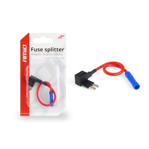 Splitter adaptor siguranta suplimentara compatibil sigurante 2 x MICRO 2, max 20A