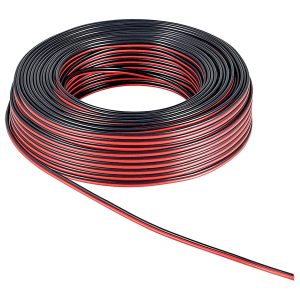 Rola cablu pentru boxe, 2 x 05 mm, lungime 10m, culoare rosunegru