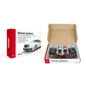 Kit XENON AC model SLIM, compatibil H8, H9, H11, 35W, 916V, 4300K, destinat competitiilor auto sau offroad