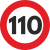 Autocolant Sticker „Limita Viteza” Reflectorizant – 110km/h