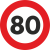 Autocolant Sticker „Limita Viteza” Reflectorizant – 80km/h