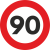 Autocolant Sticker „Limita Viteza” Reflectorizant – 90km/h
