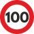 Autocolant Sticker „Limita Viteza” Reflectorizant – 100km/h
