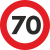 Autocolant Sticker „Limita Viteza” Reflectorizant – 70km/h