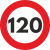 Autocolant Sticker „Limita Viteza” Reflectorizant – 120km/h