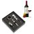 Set Cadou „Accesorii Vin, 4 piese” in cutie estetica, culoare Neagra