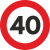 Autocolant Sticker „Limita Viteza” Reflectorizant – 40km/h