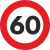 Autocolant Sticker „Limita Viteza” Reflectorizant – 60km/h